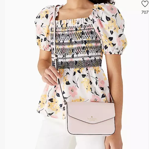 Kate Spade Sadie Envelope Crossbody, Chalk Pink - Picture 2 of 7